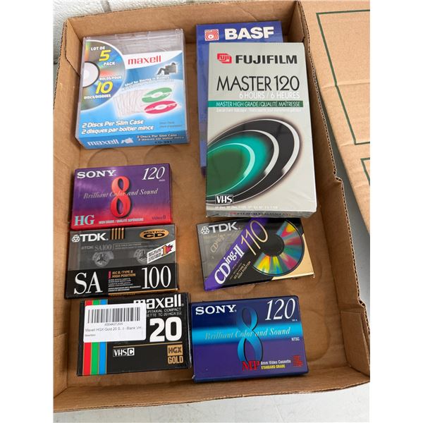 New cassettes, VHS's and case cases
