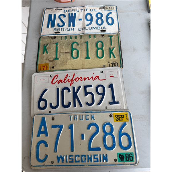 Assorted license plates