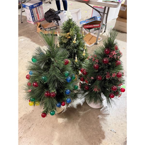 3 fiber optic Trees