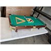 Image 1 : Table top pool table with balls and triangle