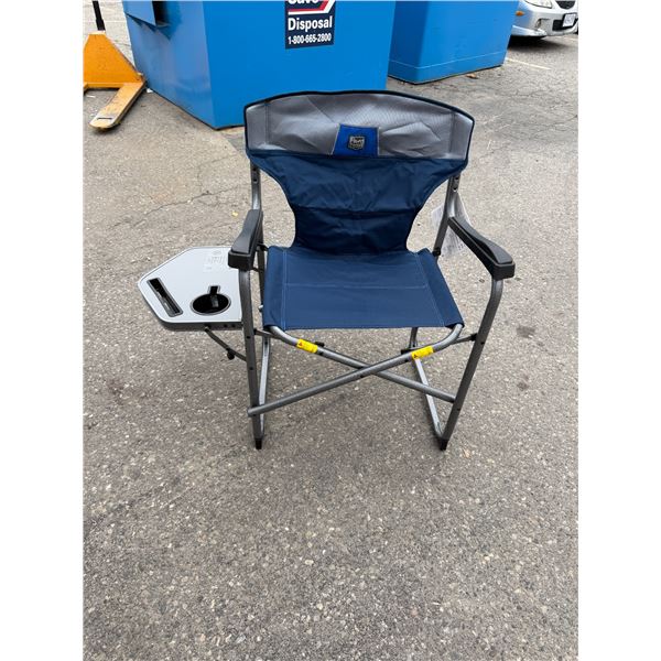 NWT folding camp chair with side table