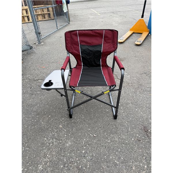 Folding camp chair with Side Table
