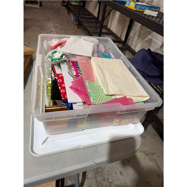 Gift wrap, and ribbons