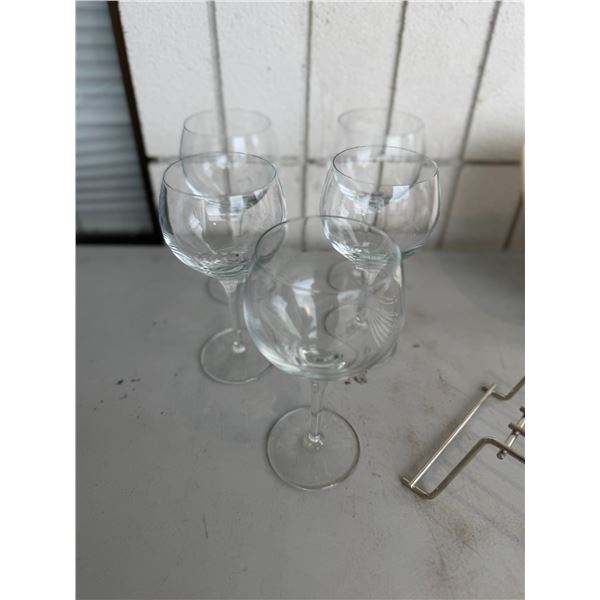 Crystal wine glasses