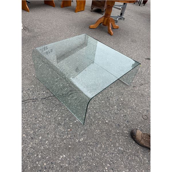 Glass Coffee Table 35 1/2" x 34" x 15 1/2" tall
