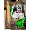 Image 1 : Measuring cups spoons and rolling pin
