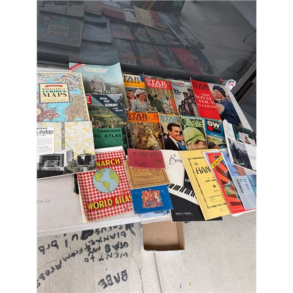 Vintage magazines and newspapers and other books