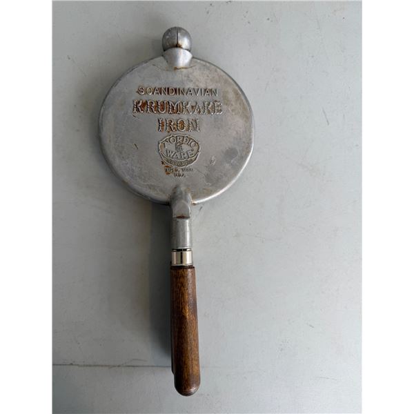 Scandinavian krumkake  iron Nordic ware