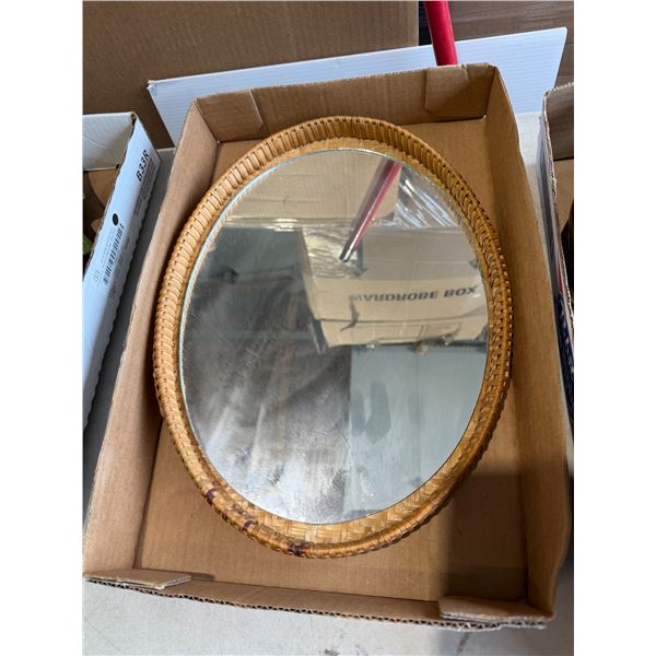 Wicker  framed mirror