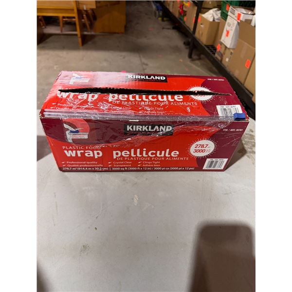 Kirkland plastic food wrap, almost full