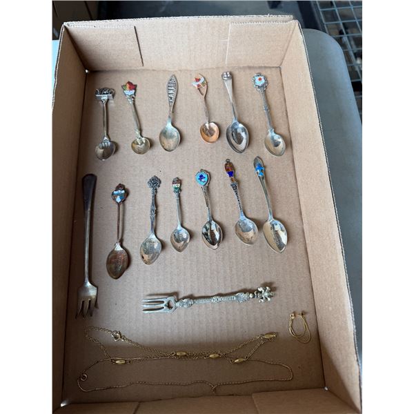 Collector spoons and necklace