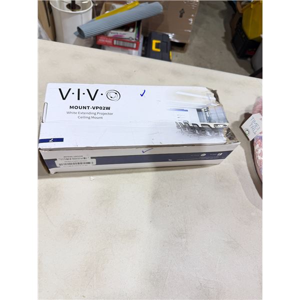 VIVO Mount VP02W white extending projector ceiling mount