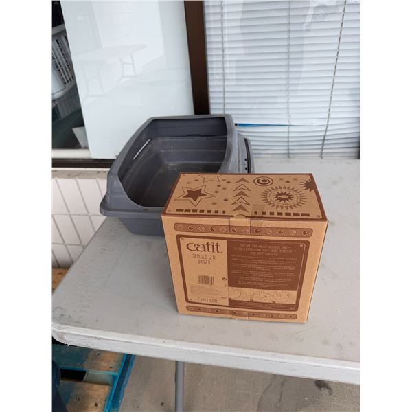 Cat toy and litter box