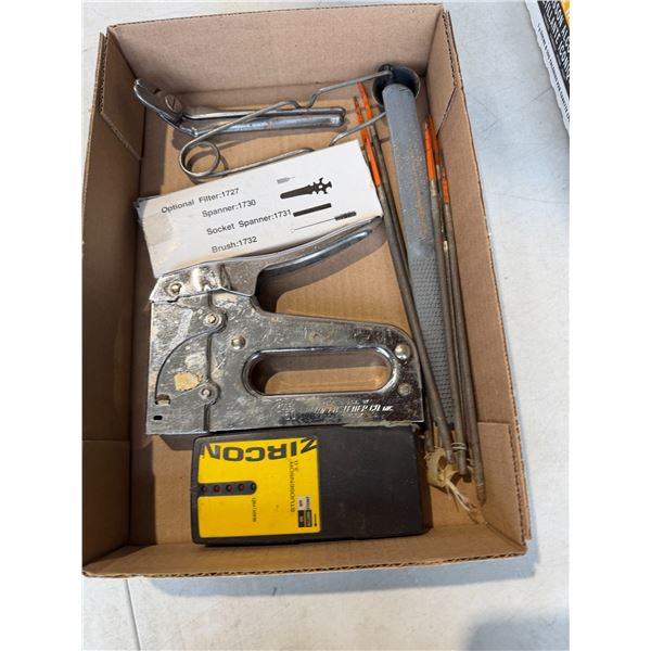 Files, stapler, and other items