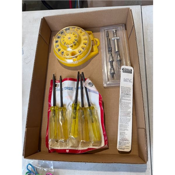 Torque screw, set and other items