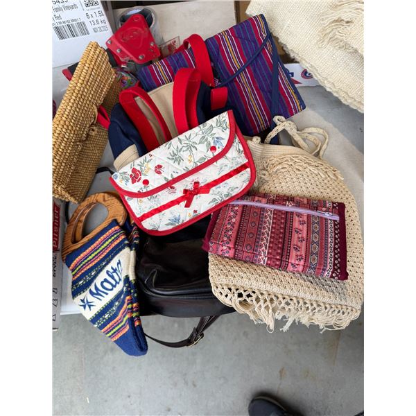 Bags, purse, makeup bags, etc.