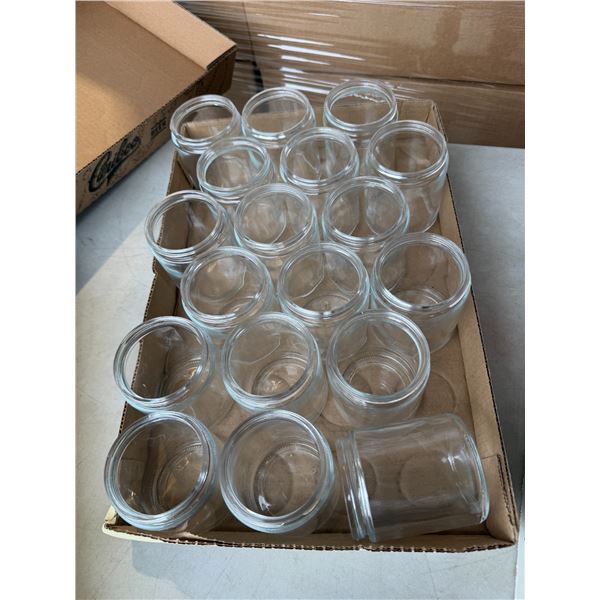 Clear glass jars
