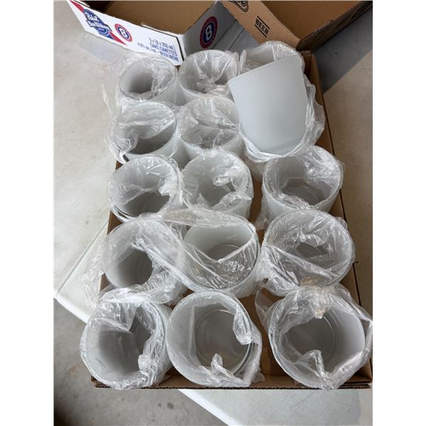 Frosted candle jars