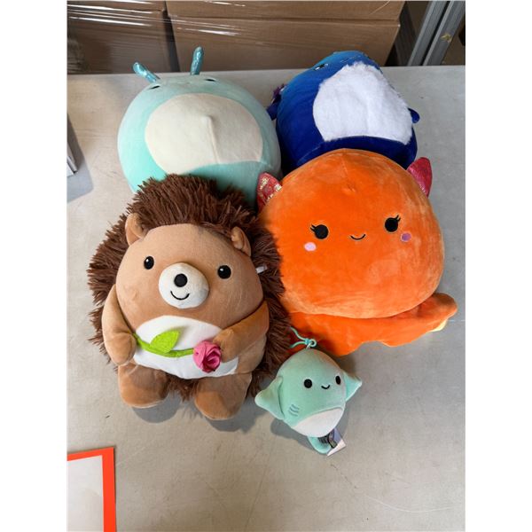 Squishmallows and one other stuffy