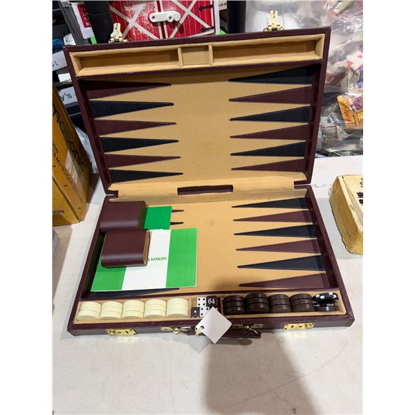 Large Vintage backgammon game