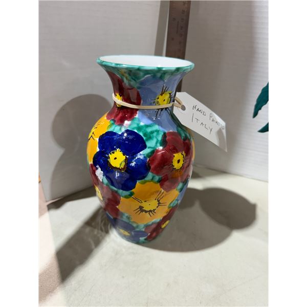 Handpainted vase, Italy
