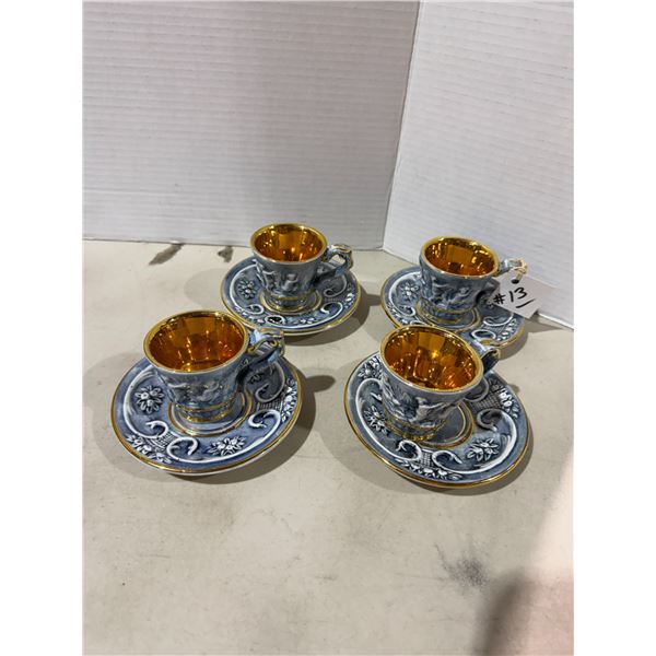 Vintage, Capodimente, Demi, cups, and saucers
