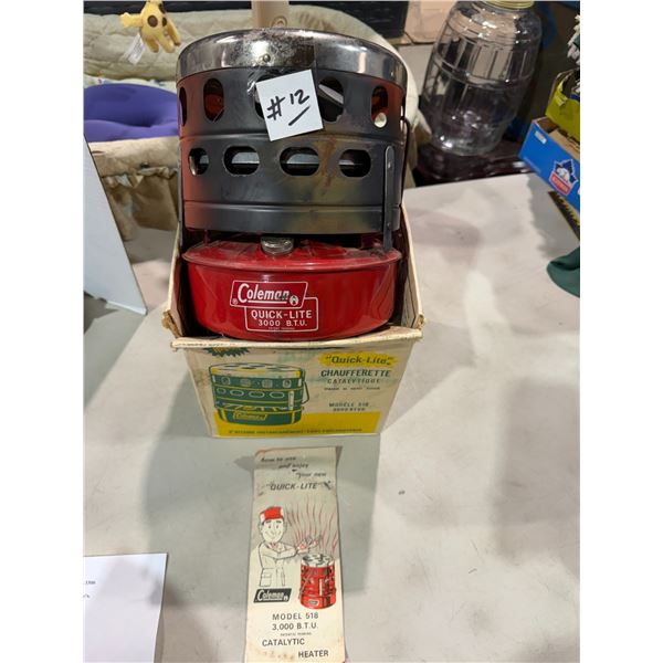 Coleman quick lite catalytic heater number 5188