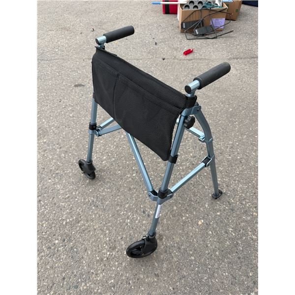 Standing folded up walker