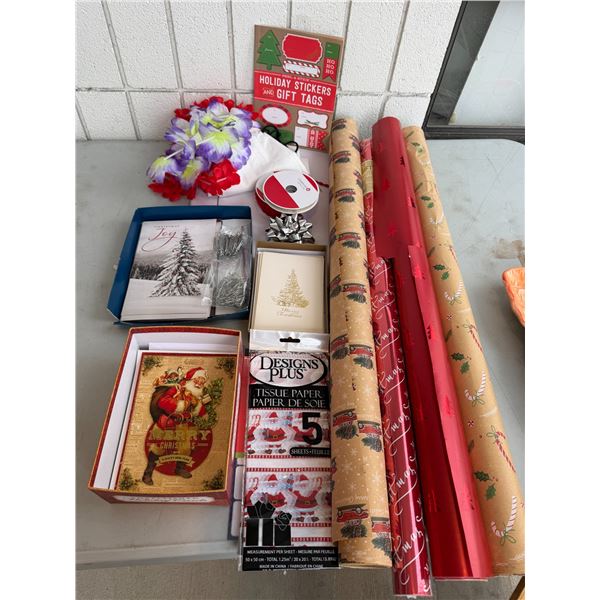 Christmas wrap cards, etc.