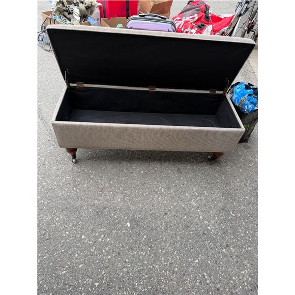 Storage Ottoman needs cleaning 45" x 15 1/2" 17 inches tall