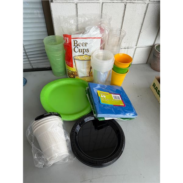 Plastic and other drinking cups and