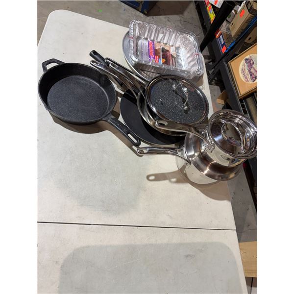 Pots and pans and disposable baking dishes
