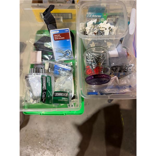 Assorted screw, hooks screws, etc.