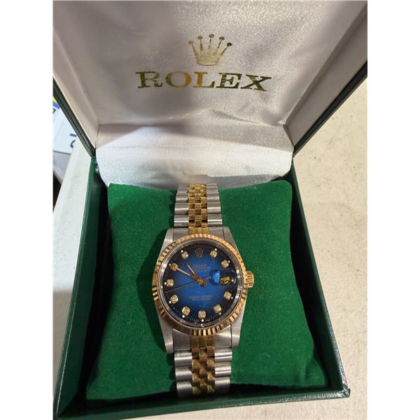 Rolex watch not authenticated authenticity up to buyer to verify before bidding cash debit or e-tran