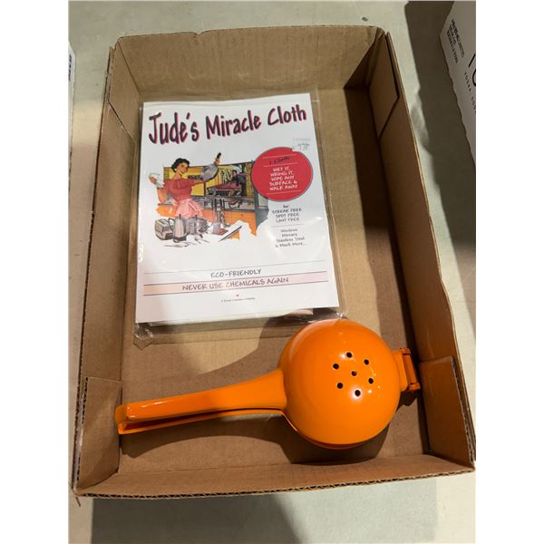 Jude's miracle cloth and juice squeezer