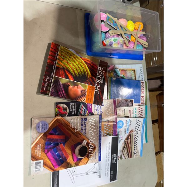 Knitting books and Easter crafting items