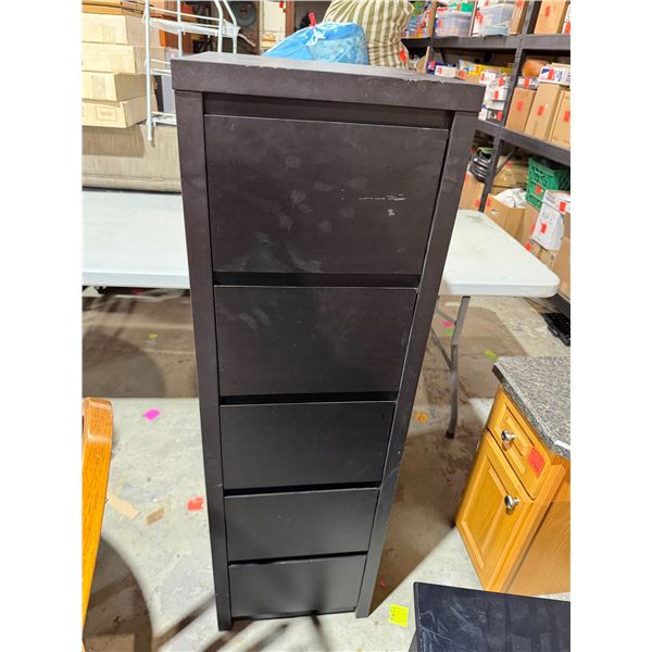 Dresser measures 15 and three-quarter inches by 19" x 51" tall