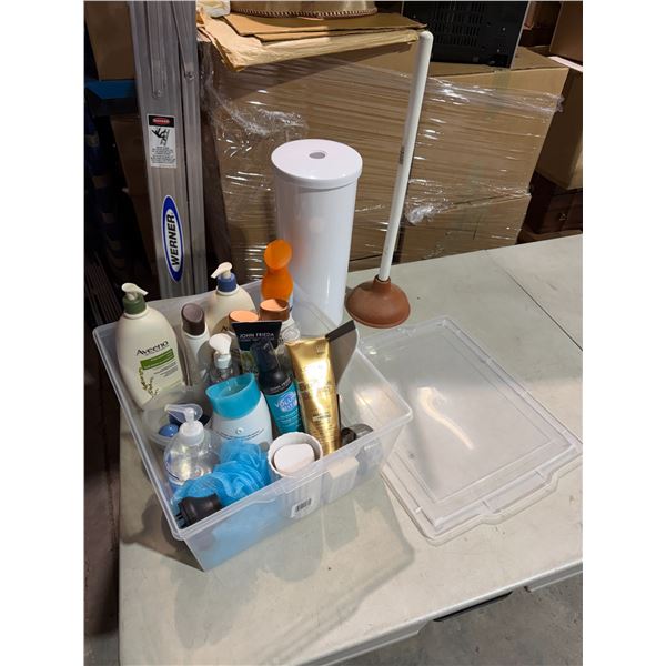 Health and beauty products, and bathroom items
