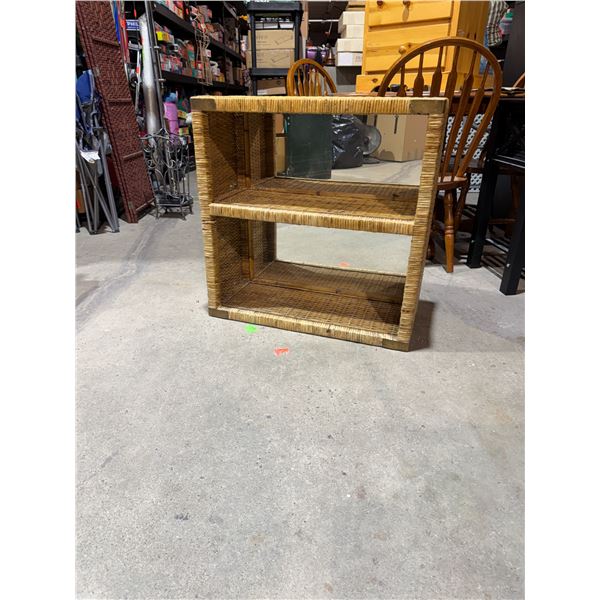 Mirror back shelf wicker 30" x 13" x 30" tall M