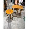Image 1 : Teak table with two nesting tables