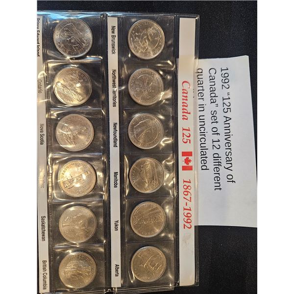 1992 Canadian quarter set
