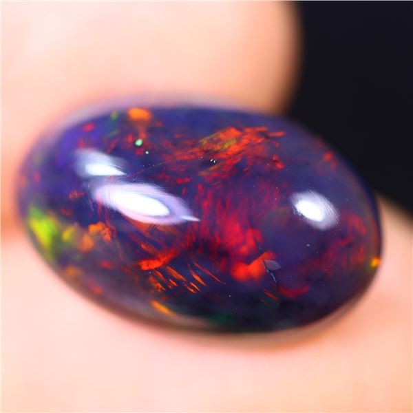 4.07 ct Certified Black Opal gemstone ($5,087 Appraisal)