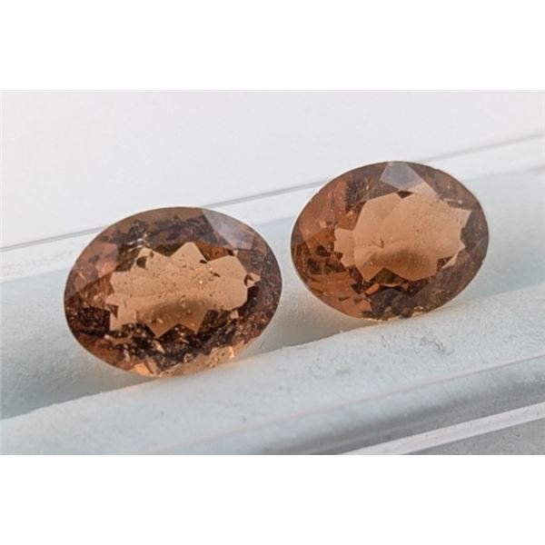 10.2 ct Certified Imperial Topaz gemstone Pair ($19,850 Appraisal)