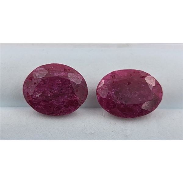 7.84 ct Certified Madagascar Ruby gemstone Pair ($15,680 Appraisal)
