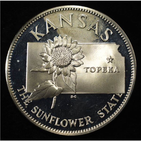KANSAS 1 OZ 92.5 % SILVER ROUND
