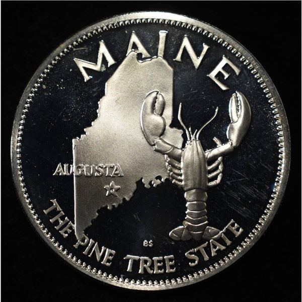 MAINE 1 OZ 92.5 % SILVER ROUND