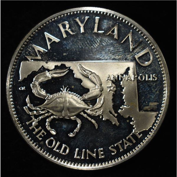 MARYLAND 1 OZ 92.5 % SILVER ROUND