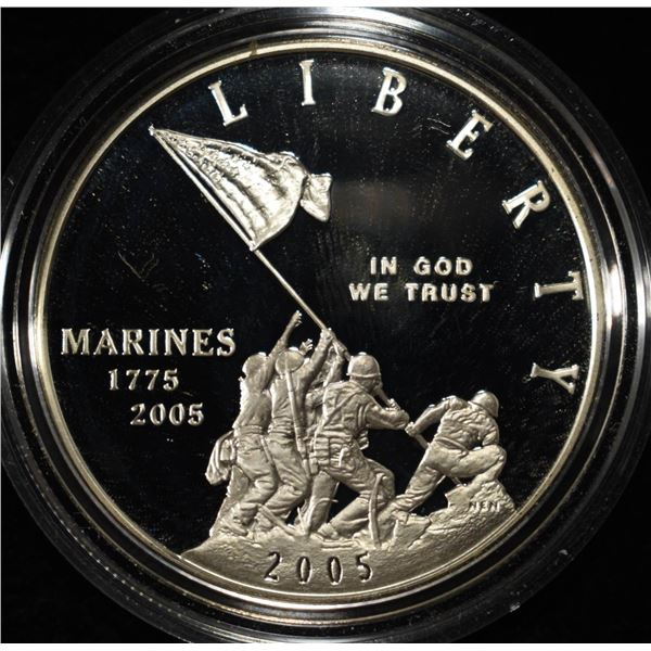2005-P $1 COMMEM MARINE CORPS 230TH ANNIVER PR