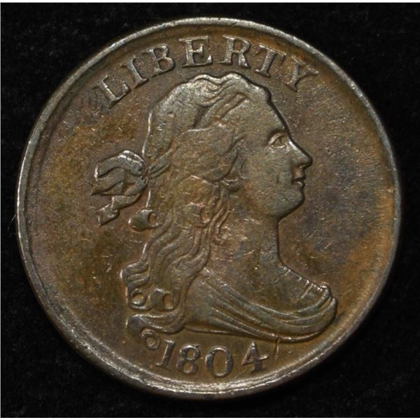 1804 DRAPED BUST 1/2 CENT XF/VF