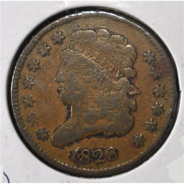1828 CLASSIC HEAD HALF CENT FINE